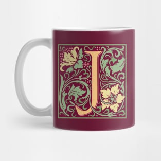 William Morris Vintage Letter J Mug